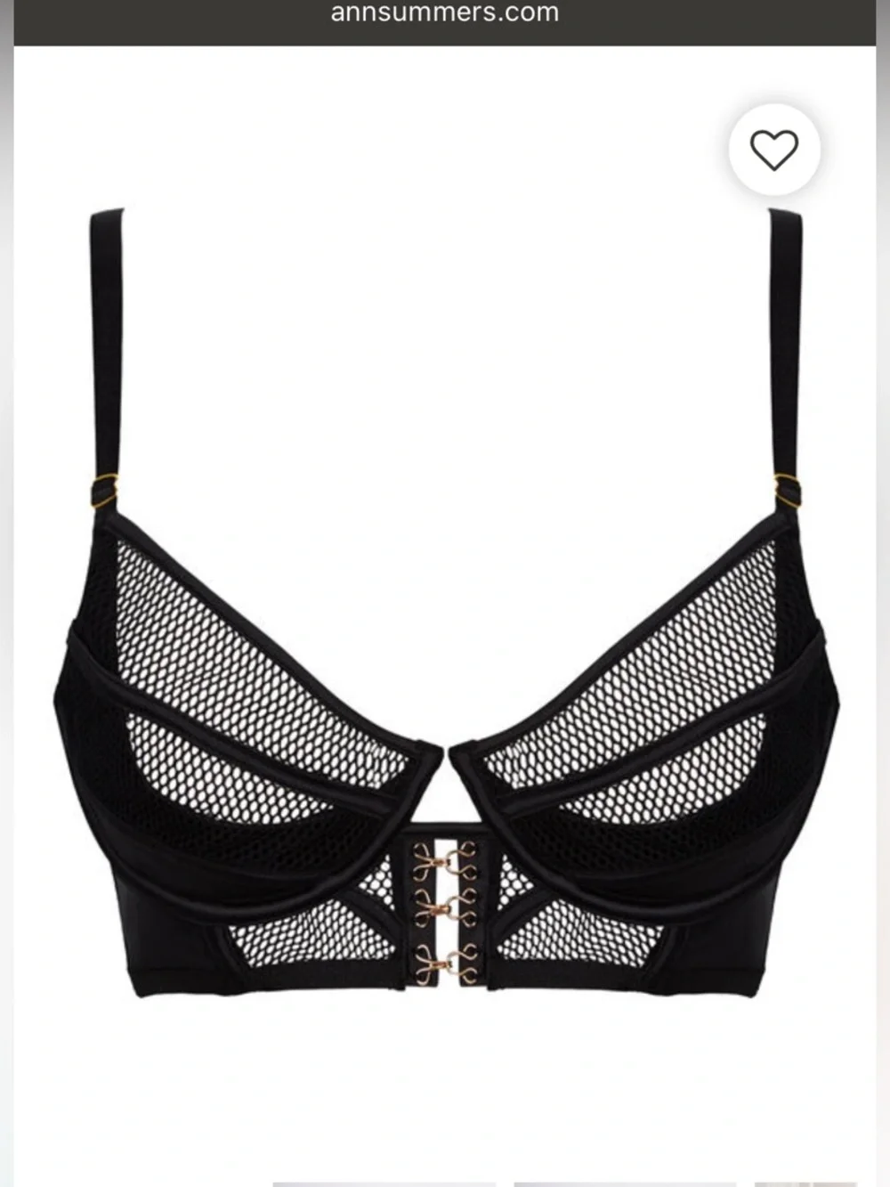 Ann Summers The Superior Black Bra 36D